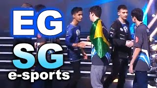 EG vs SG esports Brazil  KIEV MAJOR EPIC LEGENDARY DOTA 2 [upl. by Mllly]