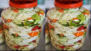 Ev Yapımı Karışık Turşu TarifiHomemade pickles recipe [upl. by Saxena]