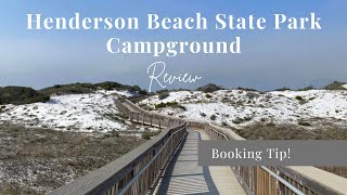 Henderson Beach State Park Campground Review  Booking Tip [upl. by Naud430]