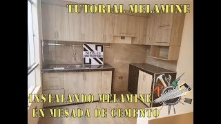 Instalar melamine en mesada de concreto [upl. by Medor]