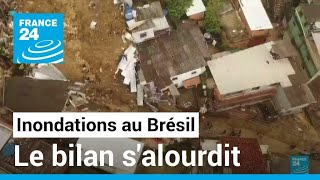 Inondations au Brésil  avec 94 morts le bilan encore provisoire salourdit • FRANCE 24 [upl. by Nosreve507]