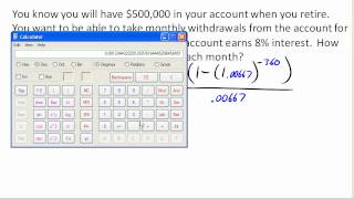 Payout annuity  solve for withdrawal [upl. by Man609]