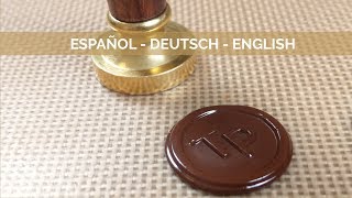 Sello de chocolate  Schokolade stempeln  Stamp chocolate [upl. by Huber820]