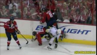 Alex Ovechkin Takes Out Nicklas Backstrom 5132009 [upl. by Aramoy886]