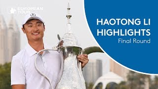 Haotong Li wins the 2018 Omega Dubai Desert Classic  Final Round Highlights [upl. by Araccot182]