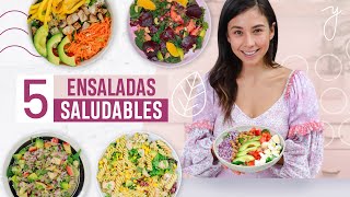 5 Ensaladas Saludables Fáciles y Económicas🥗 Yovana [upl. by Yerffoj]