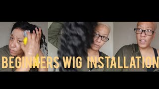 Beginners wig installation [upl. by Towland]