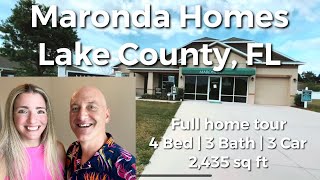 New Home Tour Sierra Model  Maronda Homes  4 Bed  3 Bath  3 Car  2435 sq ft  Fruitland Park [upl. by Greyso]