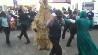 Whittlesey Straw Bear Dances With Old Glory [upl. by Marianne]