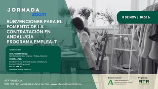 Webinar subvenciones para el fomento de la contratación en Andalucía Programa EmpleaT [upl. by Lanaj158]