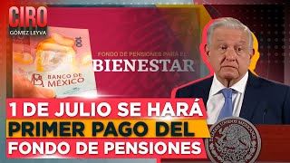 Primer pago del Fondo de Pensiones se hará el 1 de julio López Obrador  Ciro Gómez Leyva [upl. by Aiclid]