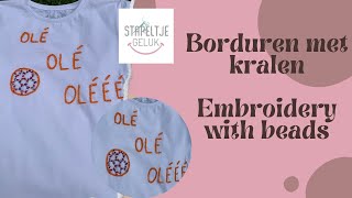 Tutorial Borduren met kralen Embroidery with beads [upl. by Oinoitna]