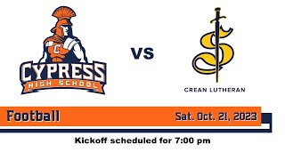 Football vs Crean Lutheran [upl. by Odlanier]