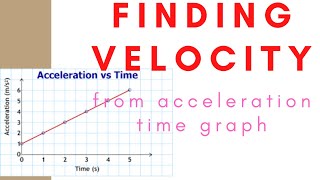 Finding Velocity from Acceleration time graph  Kinematics  Motion in a Straight Line [upl. by Fronniah310]