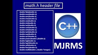 All functions of mathh header file with example [upl. by Nosecyrb]