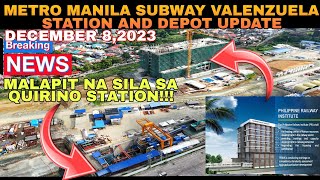 METRO MANILA SUBWAY VALENZUELA STATION AND DEPOT DECEMBER 82023 [upl. by Sparkie]