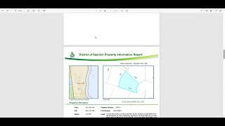 SaanichMap Tutorial Series Property Information Report [upl. by Willock]