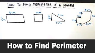 How to Find Perimeter Class 5 6 7  Finding Perimeter of Different Figures  Perimeter [upl. by Kenn]