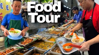 4k Street Food  very local Malaysian street food in one city local Food tour in Petaling jaya [upl. by Ahsinuq]