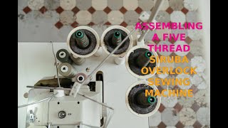 ASSEMBLING A FIVE THREAD SIRUBA OVERLOCK SEWING MACHINE PART 3 INSTALLING THE MOTOR [upl. by Aitnuahs75]