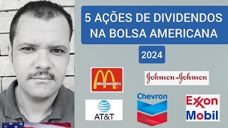 5 grandes empresas pagadoras de dividendos na Bolsa Americana em 2024 dividendosemdólar [upl. by Hutchinson]