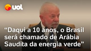 Na Arábia Saudita Lula fala em descarbonizar o planeta aportes na Amazônia e energia renovável [upl. by Ydur498]