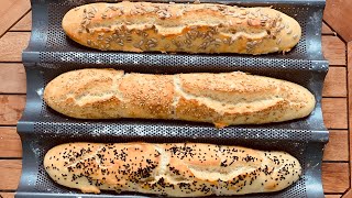 Magisches Baguette selber backen ohne Kneten  knusprig fluffig und lecker brot backen [upl. by Ttelrahc442]