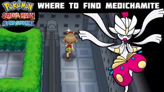 Pokémon Omega Ruby and Alpha Sapphire  MEDICHAMITE LOCATION Where to find Tutorial [upl. by Nwahsir572]