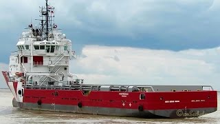 offshore supply ship VOS PRECIOUS PCDF IMO 9444338 outbound Emden timelapse [upl. by Ased]