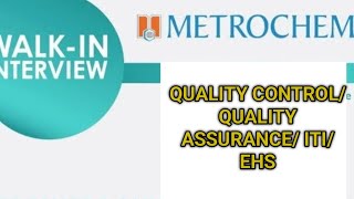 EntryLevel Opportunities in QA QC IT and EHS for Freshers [upl. by Afas450]