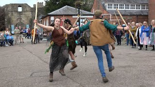 Gidderskins version of the dance quotTwigletquot  30th September 2023  Morris dancers in Ludlow [upl. by Aynotel]