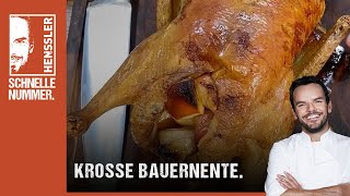 Schnelles krosse Bauernente Rezept von Steffen Henssler [upl. by Qooraf268]