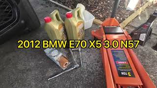 2012 BMW E70 X5 N57 Oil ChangeStep by step [upl. by Schurman]