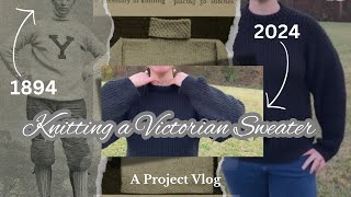 Historical Knitting I Knit a Victorian Football Sweater [upl. by Nodab]