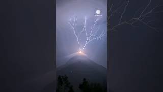 Shocking Lightning Explodes from Guatemala Volcano [upl. by Yekcor]