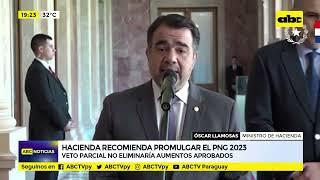 Hacienda recomienda promulgar el PGN 2023 [upl. by Toiboid]