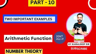 Arithmetic function important examples I Number Theory I Bsc Maths [upl. by Biron]