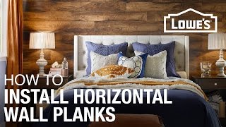 How To Install Laminate Planks Horizontally On A Wall [upl. by Dlanigger]