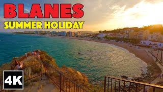 🇪🇸 Blanes Costa Brava Spain Summer Holiday 🌞 4K Walk [upl. by Clareta320]