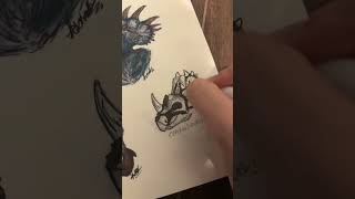 Drawing ceratopsians part 5 therian art dinosaurdrawing drawing idk dinosaurillustration [upl. by Harvison]