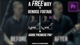 Denoise Your Footage For FREE in Adobe Premiere Pro  Shorts [upl. by Noved629]