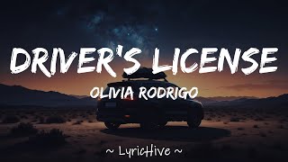 Olivia Rodrigo  Drivers License Lyrics 4K Lyric Video [upl. by Keeley]