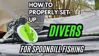 How to properly tie on hooks and divers for spoonbill fishing [upl. by Siravaj]