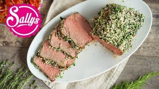 Roastbeef mit SesamKräuterkruste und Tomatensalsa  Sallys Welt [upl. by Olimpia]