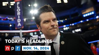 Shock In Washington After Trump Taps Gaetz For AG  NPR News Now [upl. by Ainex]