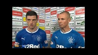 Motherwell 1 2 Rangers  Pedro Caixinha interview  Graham Dorrans and Kenny Miller [upl. by Aronos]