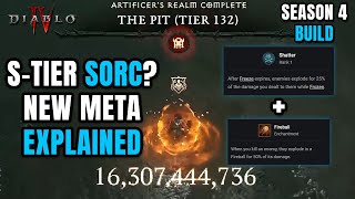 Sorc Back in STier NEW META EXPLAINED for Pit 132 Diablo 4 Season 4 [upl. by Bradford874]