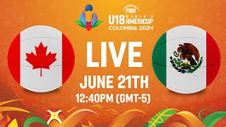 QUARTERFINALS Canada v Mexico  Full Basketball Game  FIBA U18 Womens AmeriCup 2024 [upl. by Nwahsem]