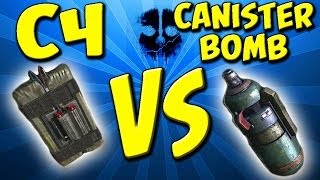 C4 vs Canister Bomb Equipment Breakdown Comparison Call of Duty Ghosts Tips and Tricks [upl. by Brecher]