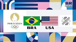 BRASIL X EUA AO VIVO COM IMAGENS  OLIMPÍADAS PARÍS 2024  VÔLEI MASC QUARTAS DE FINAL [upl. by Saile494]